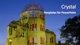  Presentation with hiroshima - Amazing presentation theme having hiroshima as the first backdrop and a ocean colored foreground