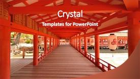  Presentation with japan - Presentation theme enhanced with hiroshima day - itsukushima shrine in miyajima japan background and a crimson colored foreground