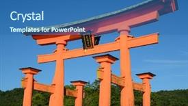  Presentation with hiroshima - Audience pleasing slides consisting of hiroshima day - otori gate which welcomes visitors backdrop and a ocean colored foreground