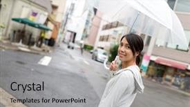 Presentation with hiroshima - Colorful slide deck enhanced with hiroshima day - woman holding an umbrella backdrop and a light gray colored foreground