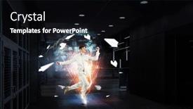  Presentation with active life - Slide deck with his active position in life mixed media background and a black colored foreground