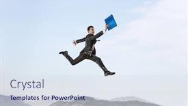  Presentation with active life - Beautiful PPT layouts featuring his active position in life mixed media backdrop and a sky blue colored foreground