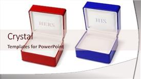  Presentation with boxes - Slide set featuring his and hers jewellery box background and a lemonade colored foreground