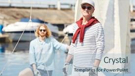  Presentation with new season - Colorful PPT theme enhanced with his assistant in sunglasses working backdrop and a  colored foreground