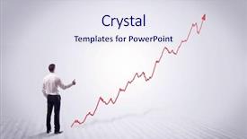  Presentation with business growing - Colorful slide deck enhanced with his back looking at grow backdrop and a sky blue colored foreground