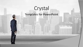  Presentation with roof - Presentation theme consisting of his back on a roof background and a white colored foreground