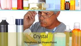  Presentation with cabinet - Colorful slide deck enhanced with his bathroom medicine cabinet backdrop and a yellow colored foreground