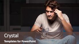  Presentation with alarm - Slide set featuring his bed with medicine background and a tawny brown colored foreground