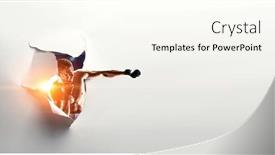  Presentation with breakthrough - Presentation enhanced with his breakthrough to success mixed media background and a cream colored foreground