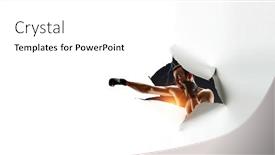  Presentation with breakthrough - Amazing theme having his breakthrough to success mixed media backdrop and a white colored foreground