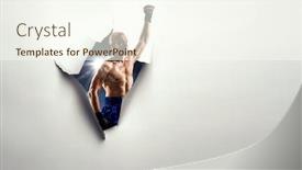  Presentation with breakthrough - Amazing presentation having his-breakthrough-to-success-mixed backdrop and a cream colored foreground