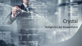  Presentation with business growth and profit - PPT theme featuring his business growth and progress background and a light gray colored foreground