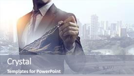  Presentation with business growth - Audience pleasing slides consisting of his business growth and progress backdrop and a gray colored foreground