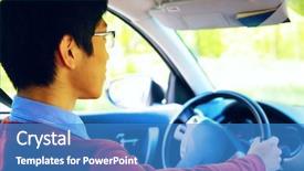  Presentation with driving - Colorful PPT layouts enhanced with his car and is driving backdrop and a  colored foreground
