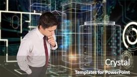  Presentation with circuit - Amazing PPT theme having  backdrop and a  colored foreground