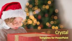  Presentation with child tree - Presentation consisting of his christmas present with tree background and a tawny brown colored foreground