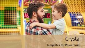  Presentation with black couple having fun - Theme featuring his dad at the entertainment background and a coral colored foreground