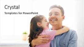  Presentation with family day - Amazing presentation theme having his daughter child girl backdrop and a white colored foreground