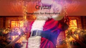  Presentation with cool - PPT theme with his decorated house computer game background and a red colored foreground