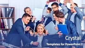  Presentation with intern - Amazing slide deck having his duties crowd in stress backdrop and a  colored foreground