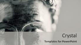  Presentation with buddha - Slide set having his eyes closed in duotone background and a light gray colored foreground