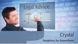  Presentation with shares - Amazing presentation theme having his finger against stock backdrop and a  colored foreground