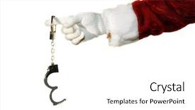  Presentation with santa claus holding scroll paper - PPT theme featuring his finger as a special background and a white colored foreground