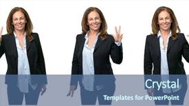  Presentation with number - Amazing presentation having his finger is the number backdrop and a ocean colored foreground