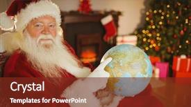  Presentation with tv news globe - Amazing PPT layouts having his finger on the globe backdrop and a  colored foreground