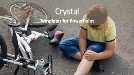  Presentation with road bike - Cool new PPT layouts with his first bike on road backdrop and a gray colored foreground