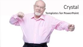  Presentation with old man - PPT layouts enhanced with his fists social protection rights background and a white colored foreground