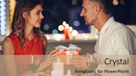  Presentation with dinner - Colorful theme enhanced with his girlfriend while have romantic backdrop and a coral colored foreground