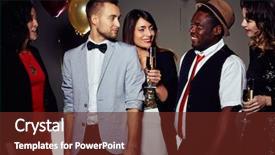  Presentation with night club - Amazing slide deck having middle-aged african american man telling his glamorous friends funny story while enjoying evening in night club they listening to him with interest backdrop and a tawny brown colored foreground