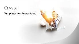  Presentation with breakthrough - Audience pleasing slide deck consisting of his-great-breakthrough-mixed-media backdrop and a white colored foreground