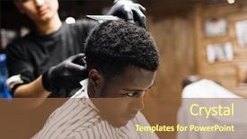  Presentation with eeven cut nyadi historical and factual ingris 10 - Amazing PPT layouts having his hair cut in barbershop backdrop and a  colored foreground