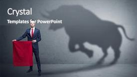  Presentation with shadow - Cool new presentation theme with his hand and big bull backdrop and a gray colored foreground