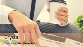  Presentation with checks - Theme featuring his hand checks some chart background and a coral colored foreground