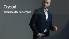  Presentation with walking - Presentation design consisting of his hand in his pocket background and a dark gray colored foreground