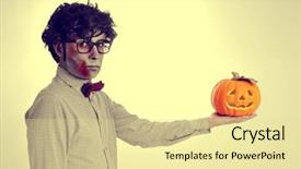  Presentation with zombie - Presentation theme featuring his hand like hamlet background and a  colored foreground