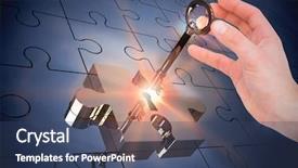  Presentation with jigsaw - Audience pleasing slide deck consisting of his hand out against key backdrop and a ocean colored foreground