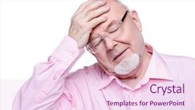  Presentation with care elderly - Beautiful presentation theme featuring his head headache blood pressure backdrop and a  colored foreground
