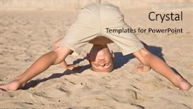  Presentation with beach wedding heart on sand - Theme having his head on a sand background and a  colored foreground