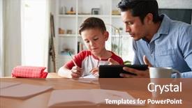  Presentation with dining table - Beautiful slide set featuring his home school tutor backdrop and a red colored foreground
