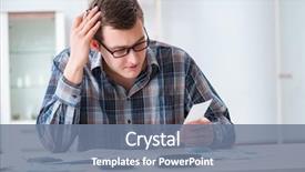  Presentation with tax e filing - Presentation consisting of his house and tax bill background and a gray colored foreground