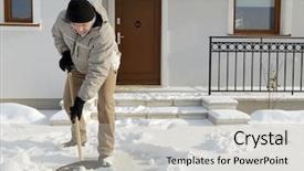  Presentation with plough - Slide set featuring his house of snow background and a light gray colored foreground