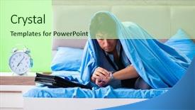  Presentation with managemen - Slide deck featuring his job in time managemen background and a  colored foreground