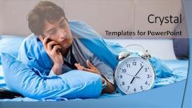  Presentation with managemen - Cool new theme with his job in time managemen backdrop and a  colored foreground