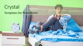  Presentation with managemen - Theme enhanced with his job in time managemen background and a  colored foreground