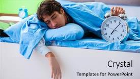  Presentation with managemen - PPT layouts featuring his job in time managemen background and a light gray colored foreground