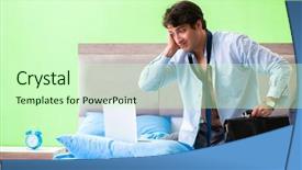  Presentation with managemen - Theme enhanced with his job in time managemen background and a  colored foreground